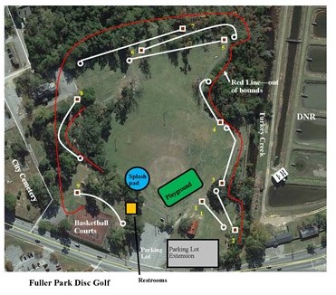 Map of the golf course